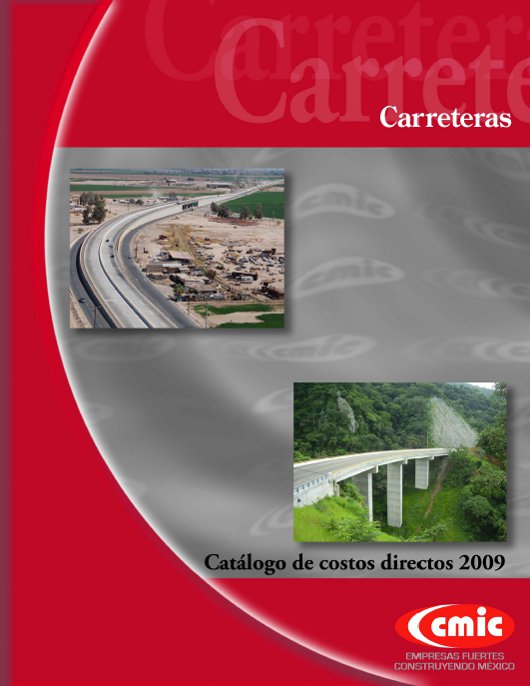 Catálogo de costos directos de carreteras