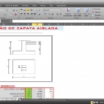 Hoja de cálculo Excel para diseño de zapatas aisladas