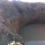 Agua en las excavaciones