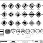 Planos de señalización de una carretera