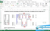Hoja excel para diagrama de interacción para columnas de secciones tipo "T"