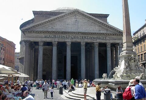 El Panteón de Agripa o Panteón de Roma.