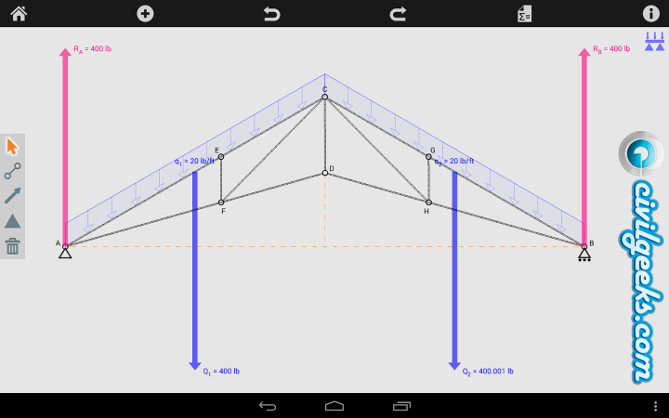 La mejor aplicación android para análisis estructural en 2D [Autodesk ForceEffect]