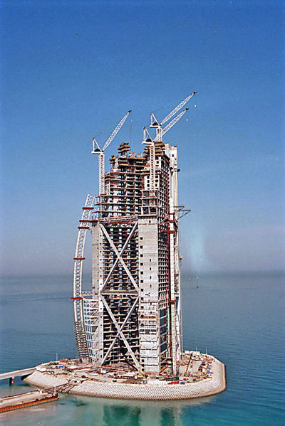 Construcción del Hotel Burj Al Arab