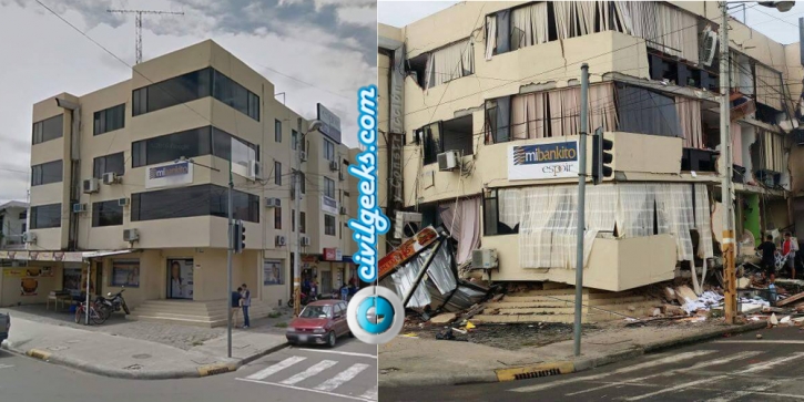 estructuras antes y después del sismo en la zona cero de Ecuador 4