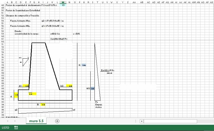 Hoja De Calculo Para Muro De Contenci N Enrocado Civilgeeks Com