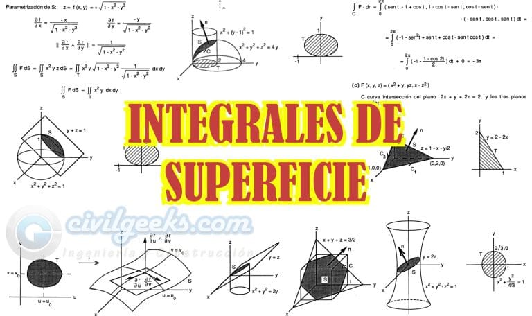 INTEGRALES DE SUPERFICIE incluyen Ejercicios | CivilGeeks.com